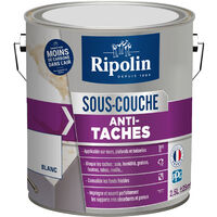 Ripolin – Sous-couche anti-taches 2,5L – Mat – Pour murs intérieurs – Bloque humidité, graisse, suie – Application facile