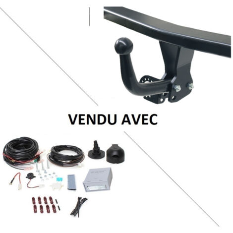 Attelage Volkswagen Caddy / Caddy Maxi (09/15-08/20) Col de cygne + faisceau universel 7 broches + boitier électronique (1/2)