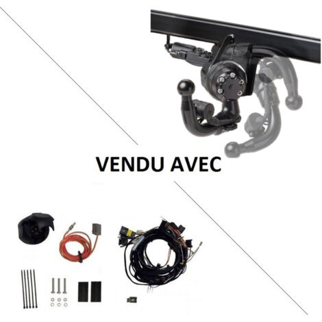 Attelage Skoda Octavia Berline y compris Hybride + faisceau spécifique 13 broches (01/20-) Escamotable (1/2)