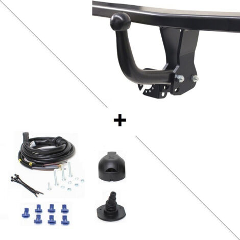 Attelage Toyota Land Cruiser J12 5 Portes (01/03-10/09) Col de cygne + faisceau universel 7 broches (1/2)