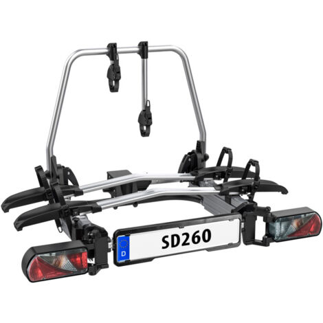 Porte-vélos pour 2 vélos – Spécial fourgons avec portes battantes – Charge max 30 kg par rail – Installation rapide sur attelage – LAS (1/5)