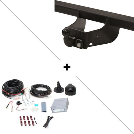 Attelage Nissan NV 400 Plateau roues jumelées (07/10-) Standard + faisceau universel 7 broches + boitier électronique (1/2)