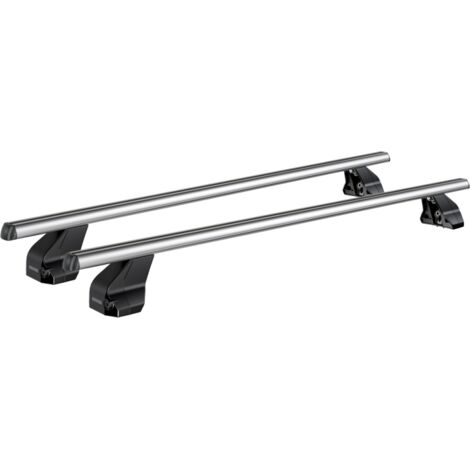 Barres de toit Menabo Omega XL en aluminium 150 cm + pieds de fixation (1/5)