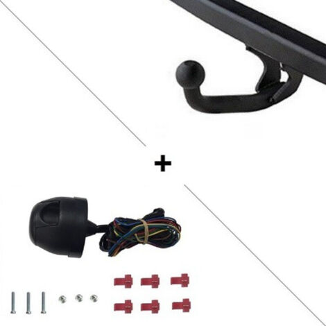 Attelage Volkswagen Transporter T3 (05/79-08/90) Col de cygne soudé + faisceau universel 7 broches (1/2)