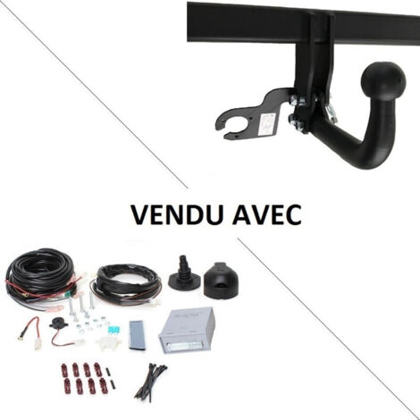Attelage Mercedes GLA y compris Ad-Blue & Hybride (02/20-) Col de cygne + faisceau universel 7 broches + boitier électronique (1/2)
