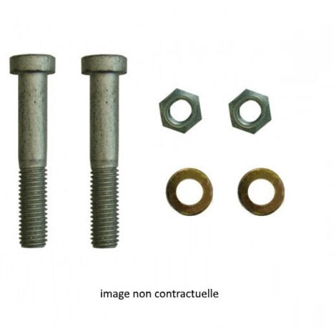 Kit visserie pour Chape de remorque 2 trous