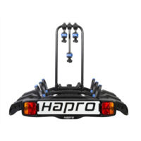 Porte-vélos basculable 3 vélos – Charge maximale 60 kg – Compatible vélos électriques – Installation rapide sur attelage 7 broches – Hapro