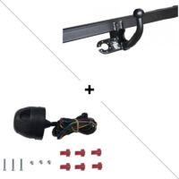Attelage col de cygne démontable Renault Clio 2 (06/01-07/05) – Faisceau universel 7 broches – Masse remorquable 1200Kg – Imiola