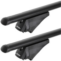 Barres de toit Menabo Tiger Noir Alu pour toit avec barres longitudinales