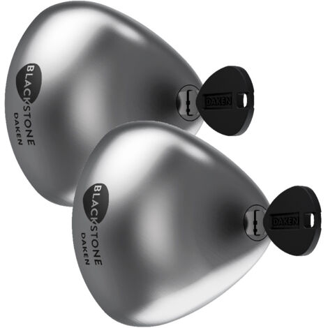 Vivol – Serrure de sécurité Blackstone Silver COMBO pour véhicule utilitaire – Acier inoxydable – 2 serrures + 4 clés – Résistance à l'eau et à la corrosion