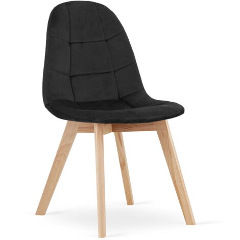 Chaise BORGIA - velours noir x 1 45x82x54 cm