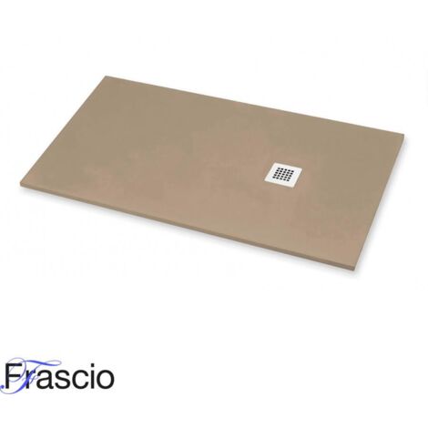 Duschwanne 70X125 cm Vulcano Line Slim Beige Ral 1019 aus Kunstharz und Marmorpulver mit freiem Abfluss - FRASCIO (1/4)