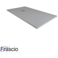 Duschwanne 100X100 cm Vulcano Line Slim Dunkelgrau Ral 7005 aus Kunstharz und Marmorpulver mit freiem Abfluss - FRASCIO