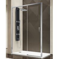 Duschkabine 90x100 cm Höhe 200cm rechteckig aus transparentem, gehärtetem Glas , Easy Entrance – FRASCIO