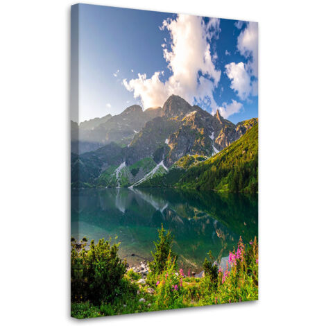 Quadro su tela, Mare occhio montagna paesaggio natura, 20x30