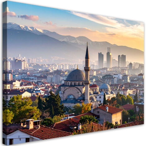 Stampe su Tela, Architettura Città Moschea di Istanbul in Turchia, 90x60