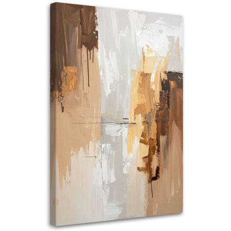 Quadro su tela, Astrazione beige e marrone, 30x45 (1/5)