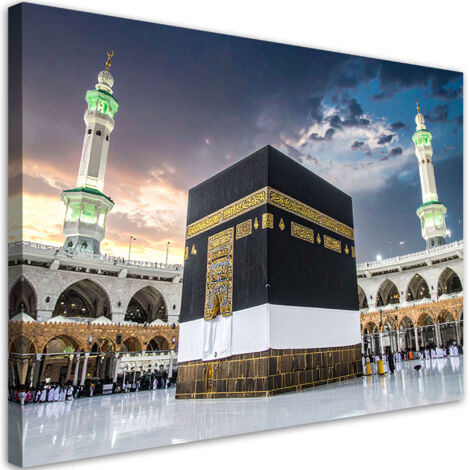 Quadro su tela, Moschea della Mecca Paesaggio islamico, 30x20