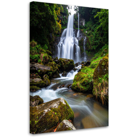 Stampe su Tela, Paesaggio cascata montagne natura, 30x45