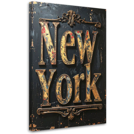 Quadro su tela, New York Scritta tipografica, 70x100 (1/5)