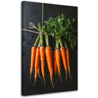 Quadro su tela, Carote mazzetto di verdure, 20x30