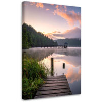 Stampe su Tela, Vista lago pontile natura, 20x30