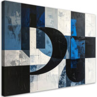 Quadro su tela, Astrattismo moderno texture blu, 30x20