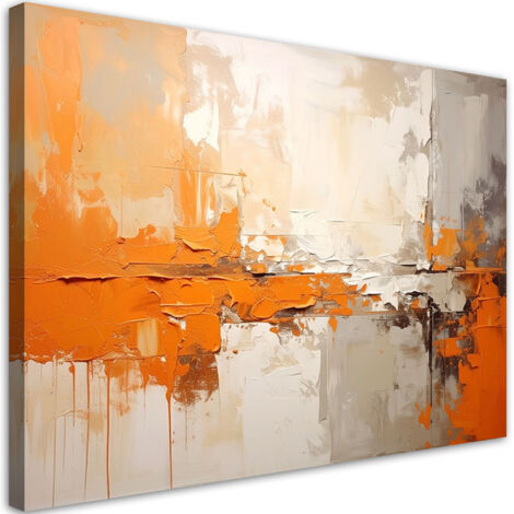 Impresión de Imagen, Abstracción naranja beige, 120x80 (1/5)