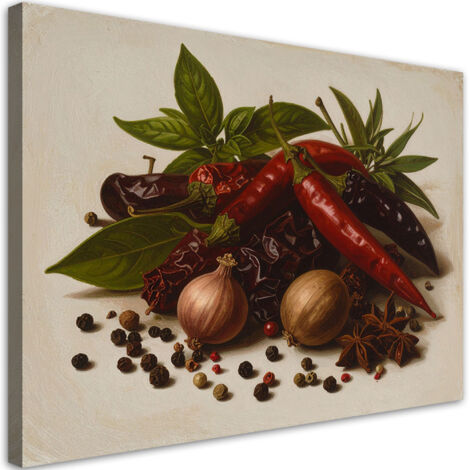 Impresión de Imagen, Pimientos rojos, hierbas y pimienta, 30x20 (1/5)