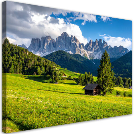 Cuadro en Lienzo, Paisaje montañas valle naturaleza, 30x20 (1/5)