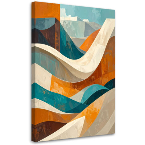 Cuadro en Lienzo, Abstracción líneas formas, 20x30 (1/5)