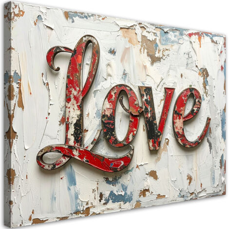 Cuadro en Lienzo, Cartel de amor Estilo vintage, 45x30 (1/5)