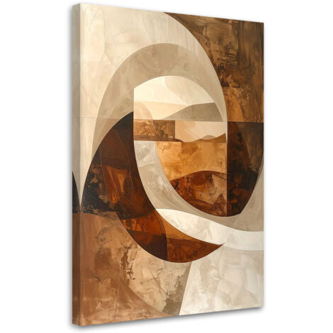 Impresión de Imagen, Abstracción geométrica en beige, 20x30 (1/5)