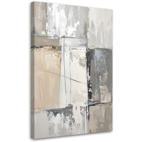 Impresión de Imagen, Abstracción en tonos beige y blanco, 60x90 (1/5)