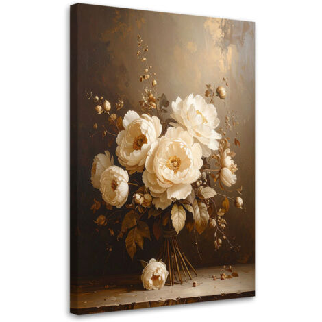 Cuadro sobre Lienzo, Ramo de flores blancas, 60x90 (1/5)