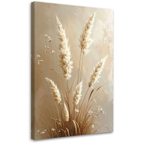 Cuadro en Lienzo, Plantas hierba naturaleza estilo boho beige, 20x30 (1/5)