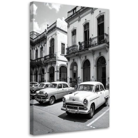 Impresión de Imagen, Coches retro aparcados en una calle de La Habana Cuba, 20x30 (1/5)