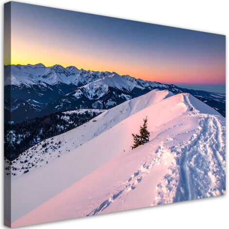 Cuadro sobre Lienzo, Kasprowy Wierch montaña paisaje naturaleza invierno, 90x60 (1/5)