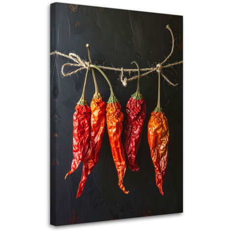 Cuadro sobre Lienzo, Chiles rojos secos, 20x30 (1/5)