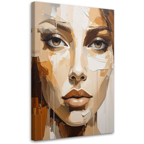 Impresión de Imagen, Retrato mujer beige como pintado, 20x30 (1/5)