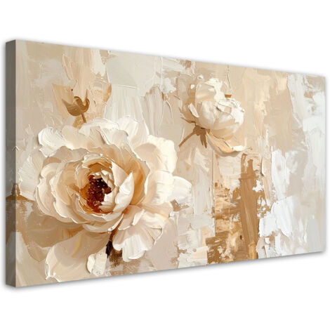 Impresión de Imagen, Abstracción en tonos pastel Rosa beige, 80x40 (1/5)