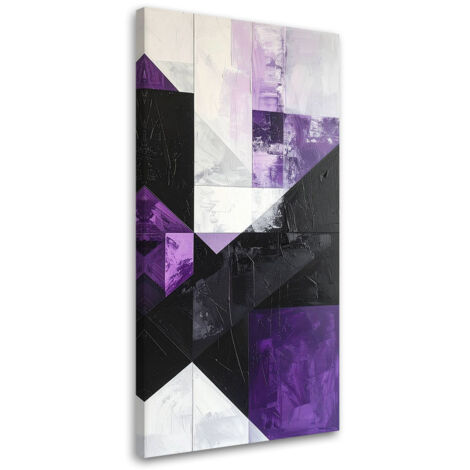 Impresión de Imagen, Formas geométricas en violeta, 60x120 (1/5)