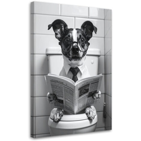 Cuadro sobre Lienzo, Perro en el baño, 40x60 (1/5)