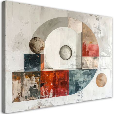 Cuadro en Lienzo, Formas abstractas imitación de pintura, 60x40 (1/5)