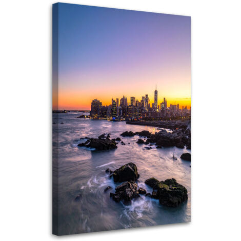 Cuadro sobre Lienzo, Puesta de sol en Nueva York, 40x60 (1/5)
