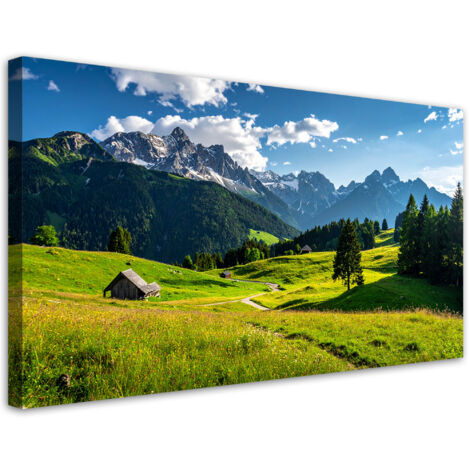 Impresión de Imagen, Paisaje montañas valles naturaleza, 80x40 (1/5)