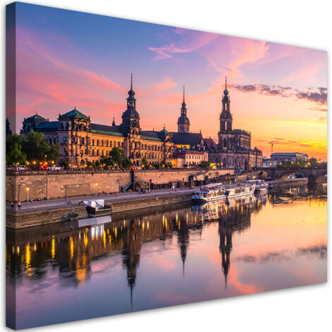 Cuadro sobre Lienzo, Alemania ciudad de Dresde vista del paisaje, 30x20 (1/5)