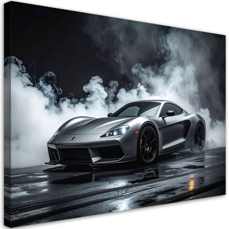 Impresión de Imagen, Coche deportivo plateado, 60x40 (1/5)