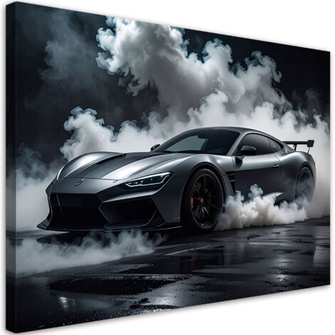 Cuadro sobre Lienzo, Coche deportivo gris, 30x20 (1/5)