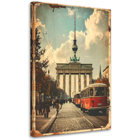 Cuadro sobre Lienzo, Berlín Puerta de Brandeburgo vintage, 20x30 (1/5)